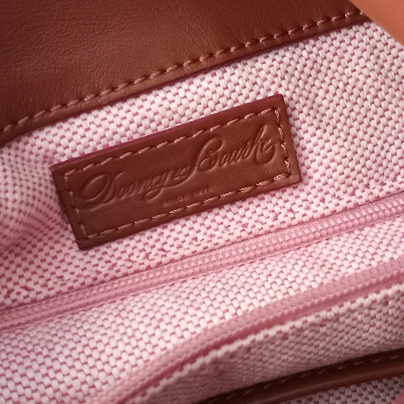 Dooney & Bourke Smooth Genuine Leather    Handbag. Color is a  Rich Caramel. - Picture 14 of 16